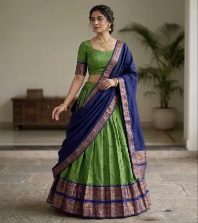 Heritage Narayan Pattu Silk Lehenga with Intricate Zari Weaving Lehenga  Set